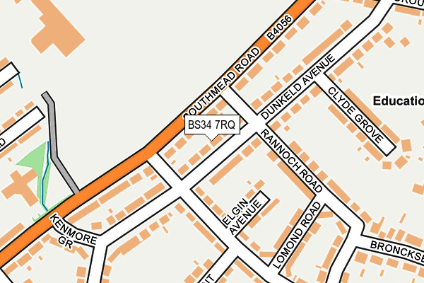 BS34 7RQ map - OS OpenMap – Local (Ordnance Survey)