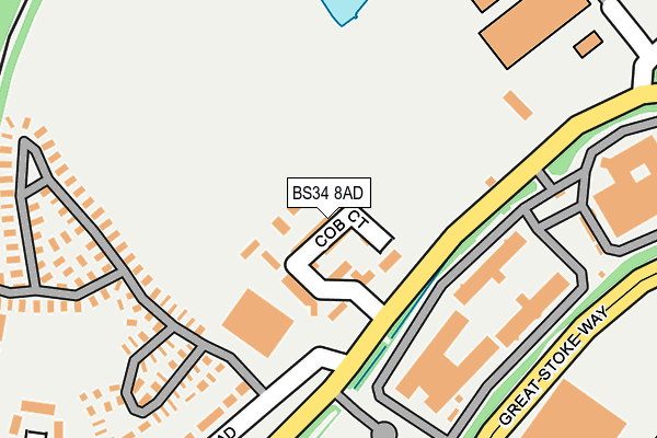 BS34 8AD map - OS OpenMap – Local (Ordnance Survey)