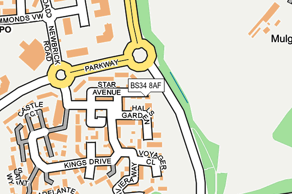 BS34 8AF map - OS OpenMap – Local (Ordnance Survey)