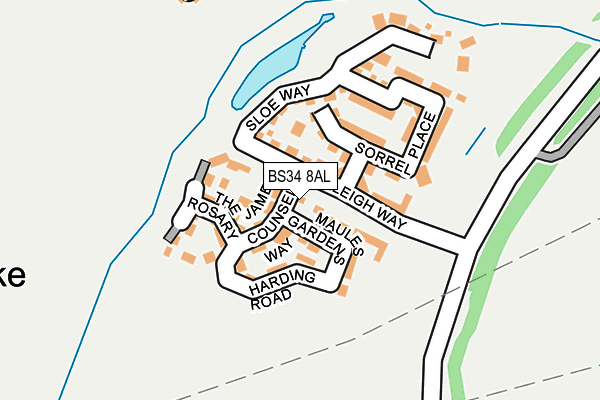 BS34 8AL map - OS OpenMap – Local (Ordnance Survey)