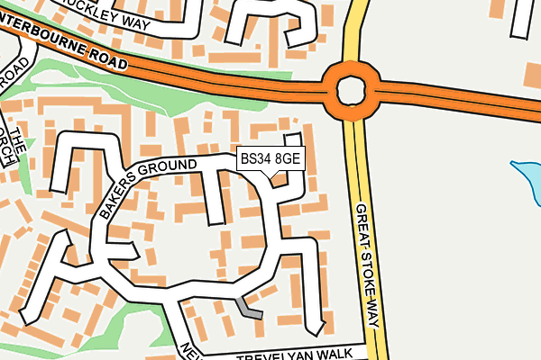 BS34 8GE map - OS OpenMap – Local (Ordnance Survey)