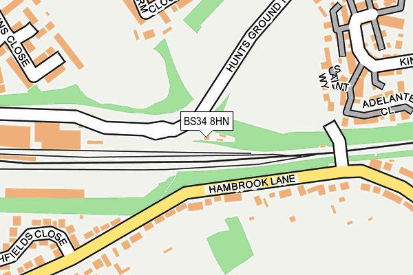 BS34 8HN map - OS OpenMap – Local (Ordnance Survey)