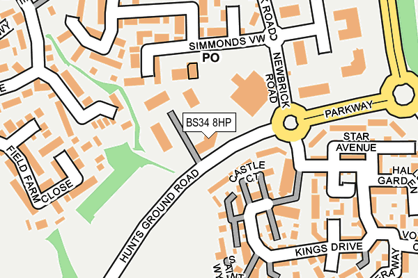 BS34 8HP map - OS OpenMap – Local (Ordnance Survey)
