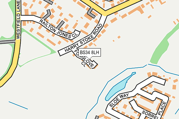 BS34 8LH map - OS OpenMap – Local (Ordnance Survey)
