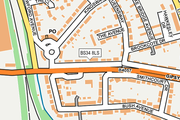 BS34 8LS map - OS OpenMap – Local (Ordnance Survey)