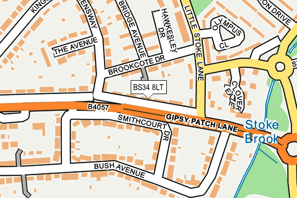 BS34 8LT map - OS OpenMap – Local (Ordnance Survey)