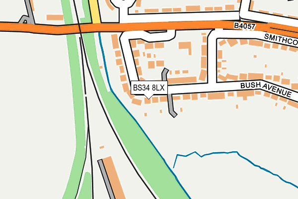 BS34 8LX map - OS OpenMap – Local (Ordnance Survey)
