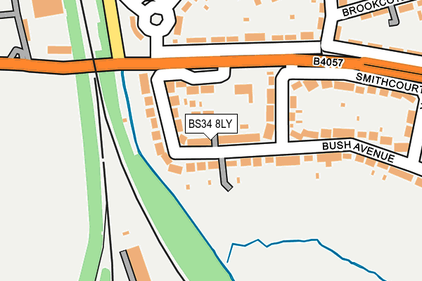 BS34 8LY map - OS OpenMap – Local (Ordnance Survey)