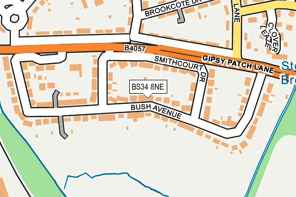 BS34 8NE map - OS OpenMap – Local (Ordnance Survey)