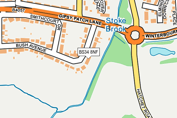 BS34 8NF map - OS OpenMap – Local (Ordnance Survey)