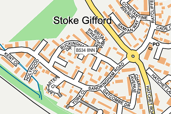 BS34 8NN map - OS OpenMap – Local (Ordnance Survey)