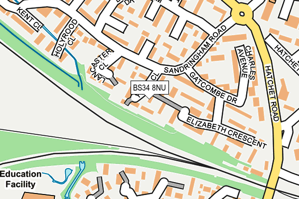 BS34 8NU map - OS OpenMap – Local (Ordnance Survey)