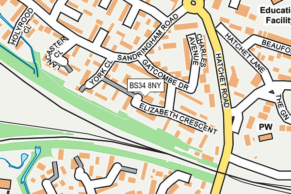 BS34 8NY map - OS OpenMap – Local (Ordnance Survey)