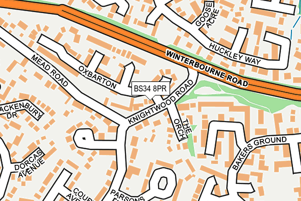 BS34 8PR map - OS OpenMap – Local (Ordnance Survey)