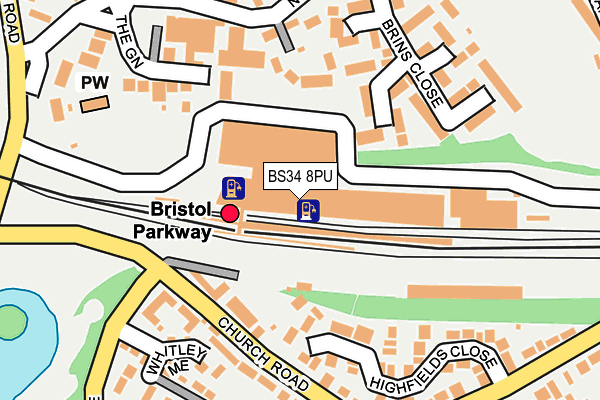 BS34 8PU map - OS OpenMap – Local (Ordnance Survey)