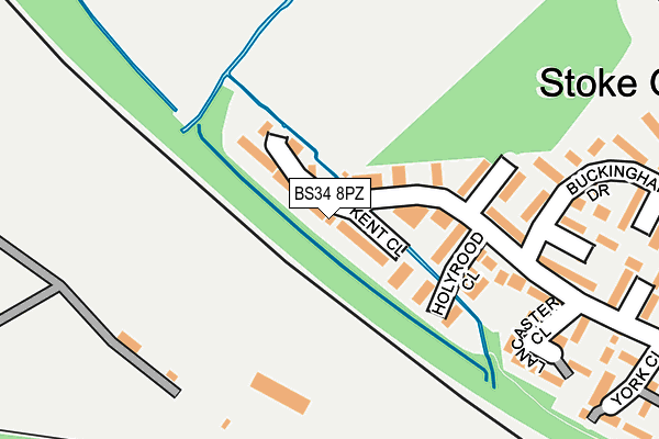 BS34 8PZ map - OS OpenMap – Local (Ordnance Survey)