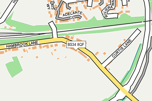 BS34 8QF map - OS OpenMap – Local (Ordnance Survey)