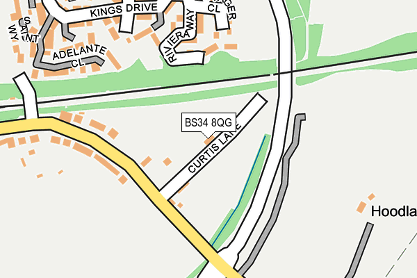 BS34 8QG map - OS OpenMap – Local (Ordnance Survey)