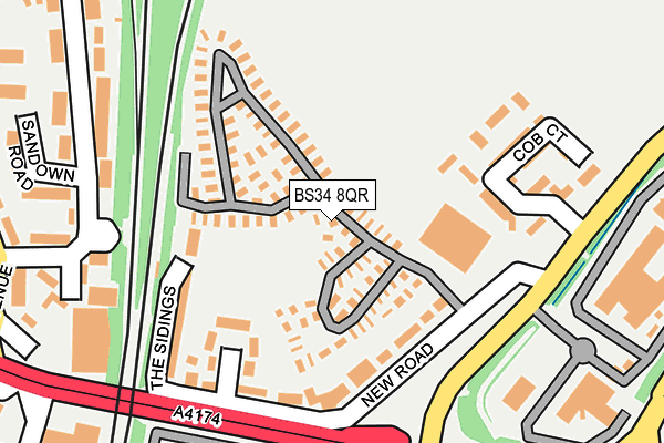 BS34 8QR map - OS OpenMap – Local (Ordnance Survey)