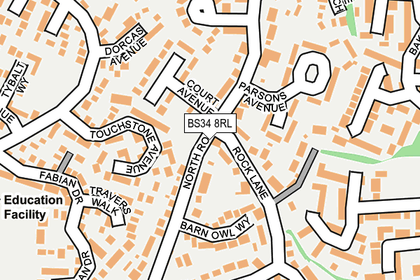 BS34 8RL map - OS OpenMap – Local (Ordnance Survey)