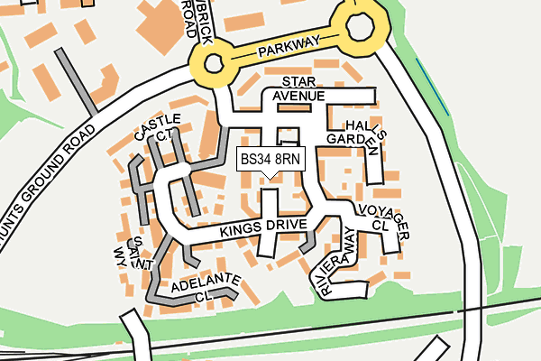 BS34 8RN map - OS OpenMap – Local (Ordnance Survey)