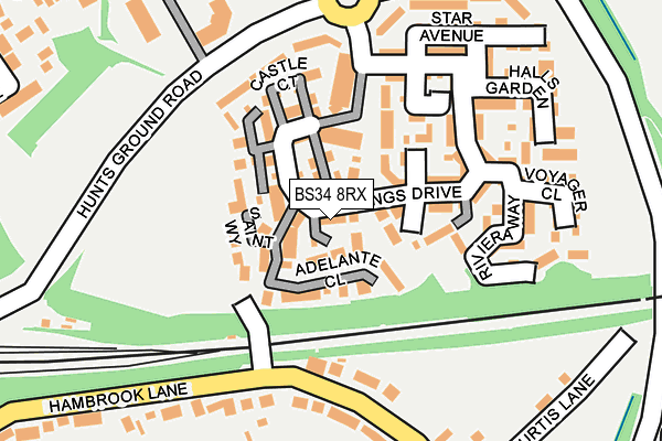 BS34 8RX map - OS OpenMap – Local (Ordnance Survey)