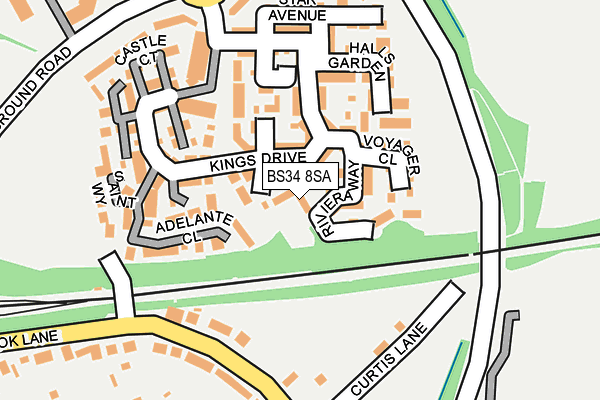 BS34 8SA map - OS OpenMap – Local (Ordnance Survey)