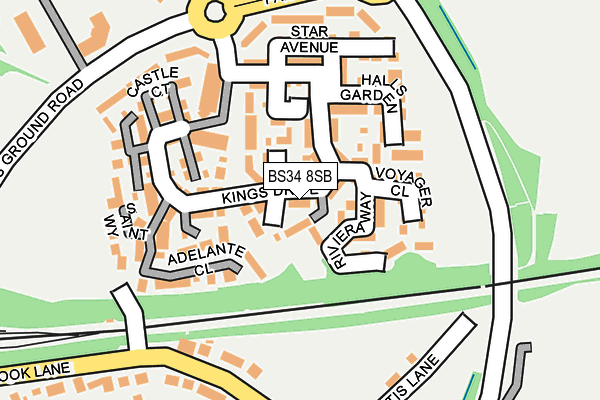 BS34 8SB map - OS OpenMap – Local (Ordnance Survey)