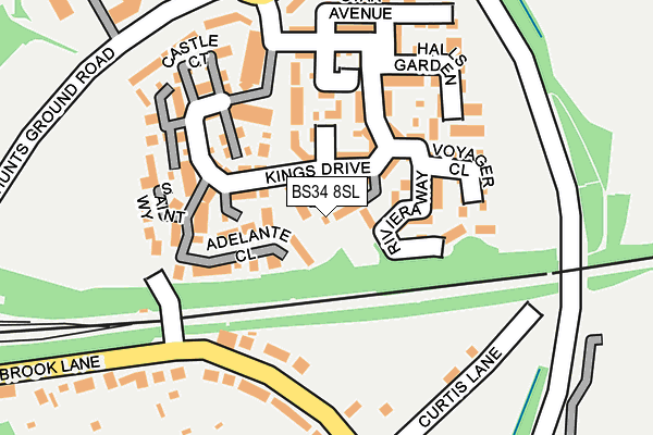 BS34 8SL map - OS OpenMap – Local (Ordnance Survey)