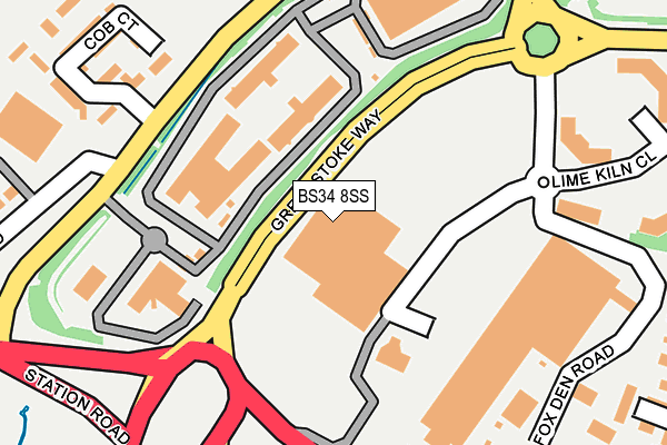 BS34 8SS map - OS OpenMap – Local (Ordnance Survey)