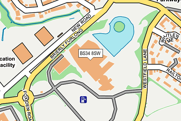 BS34 8SW map - OS OpenMap – Local (Ordnance Survey)