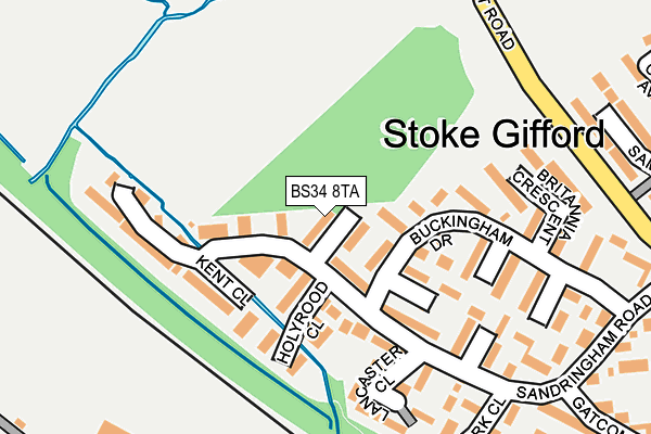 BS34 8TA map - OS OpenMap – Local (Ordnance Survey)