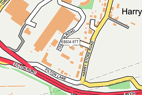 BS34 8TT map - OS OpenMap – Local (Ordnance Survey)