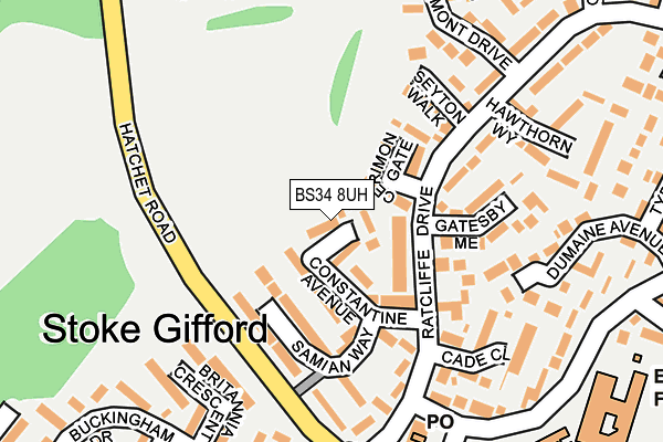 BS34 8UH map - OS OpenMap – Local (Ordnance Survey)