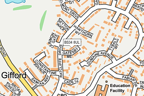 BS34 8UL map - OS OpenMap – Local (Ordnance Survey)
