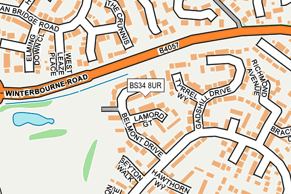BS34 8UR map - OS OpenMap – Local (Ordnance Survey)