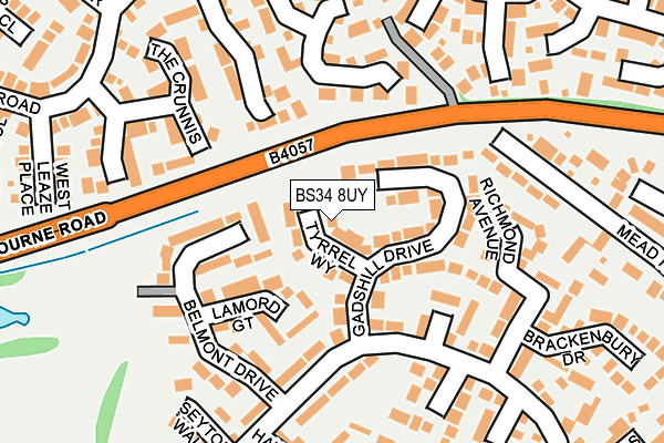 BS34 8UY map - OS OpenMap – Local (Ordnance Survey)