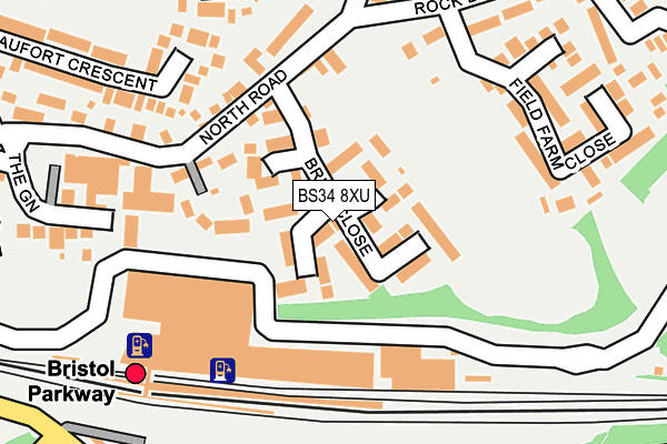 BS34 8XU map - OS OpenMap – Local (Ordnance Survey)