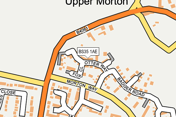 BS35 1AE map - OS OpenMap – Local (Ordnance Survey)