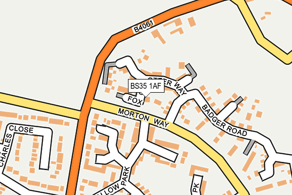 BS35 1AF map - OS OpenMap – Local (Ordnance Survey)