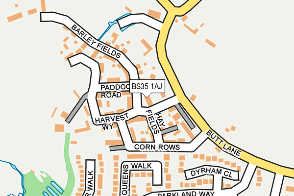 BS35 1AJ map - OS OpenMap – Local (Ordnance Survey)