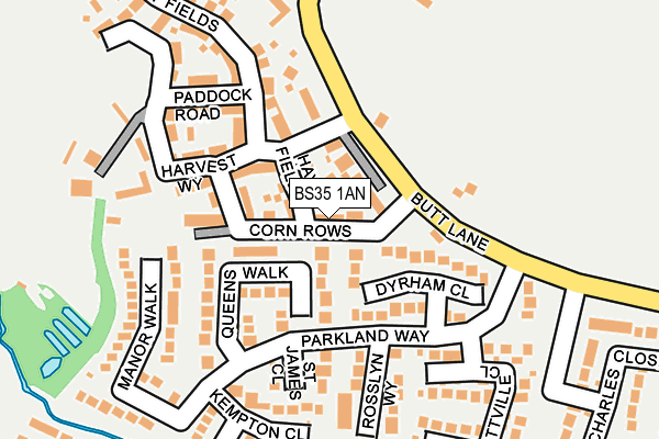 BS35 1AN map - OS OpenMap – Local (Ordnance Survey)