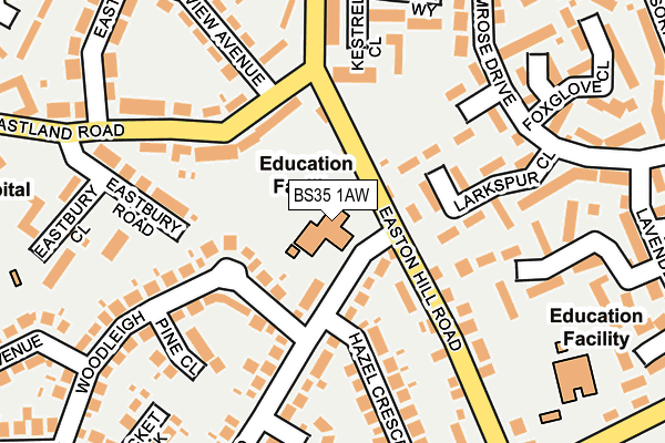 BS35 1AW map - OS OpenMap – Local (Ordnance Survey)