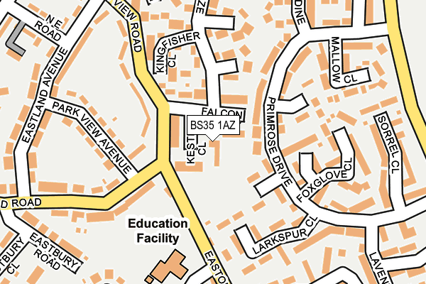 BS35 1AZ map - OS OpenMap – Local (Ordnance Survey)