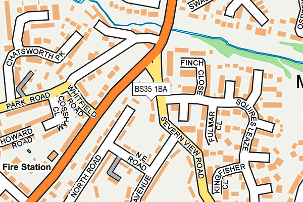 BS35 1BA map - OS OpenMap – Local (Ordnance Survey)