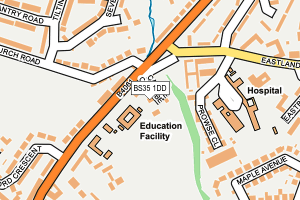 BS35 1DD map - OS OpenMap – Local (Ordnance Survey)