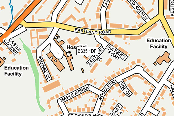 BS35 1DF map - OS OpenMap – Local (Ordnance Survey)