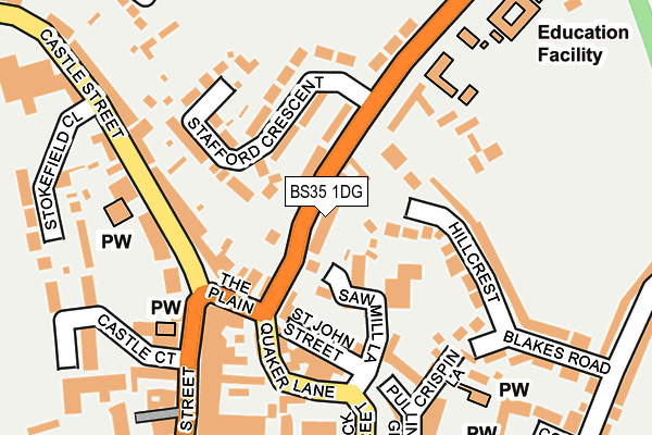 BS35 1DG map - OS OpenMap – Local (Ordnance Survey)