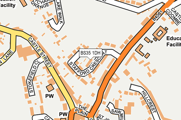 BS35 1DH map - OS OpenMap – Local (Ordnance Survey)