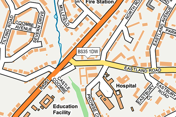 BS35 1DW map - OS OpenMap – Local (Ordnance Survey)